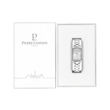 Packaging Montre Pierre Lannier - Ariane - Acier Argenté à Strass