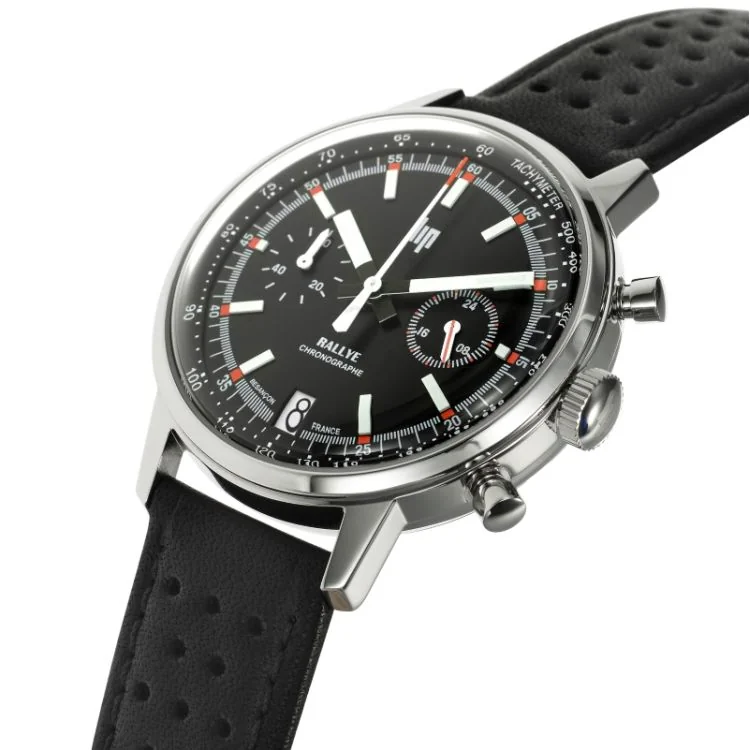 Profil Montre LIP - Rallye 39 mm - Chronographe - Cadran Noir