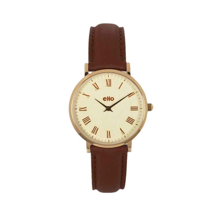 Montre Upcyclée eHo - Collection Vintage - Vintage Marron