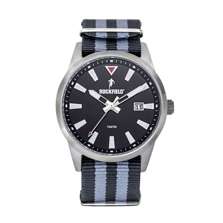 Montre Ruckfield - Rugby - Nato Noir et Gris