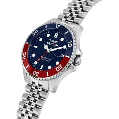 Profil Coffret de Montre Sector - 230 - Automatique Dateur - Bleu et Rouge - R3223161018