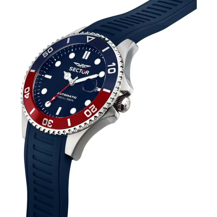 Profil 2 Coffret de Montre Sector - 230 - Automatique Dateur - Bleu et Rouge - R3223161018