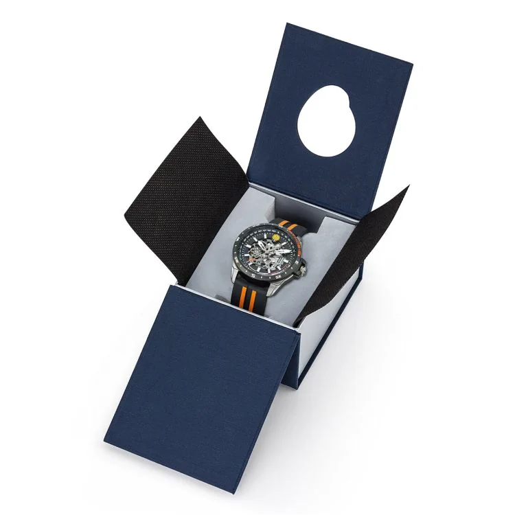 Coffret Montre Patrouille de France - Athos 5 - Silicone Noir et Orange