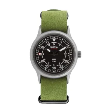 Coffret de Montre Vert - Kelton - Vietnam 2 - Bracelet Noir et Vert
