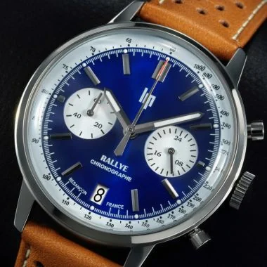 Cadran Montre LIP - Rallye 39 mm - Chronographe - Cadran Bleu