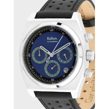 Cadran Montre Kelton - RC24 - Chronographe - Noire et Bleu