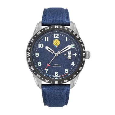 Montre Patrouille de France - Athos 2 - Dateur - Tissu Bleu