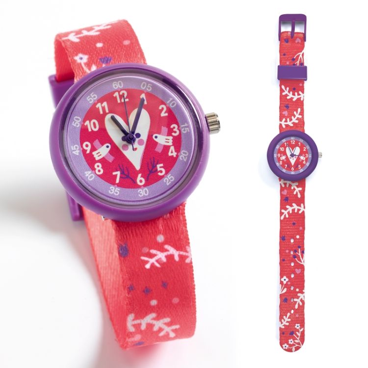 Entière Montre Djeco - Ticlock - Enfant - Pédagogique - Cœur