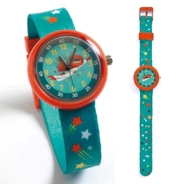 Entière Montre Djeco - Ticlock - Enfant - Pédagogique - Super Héros