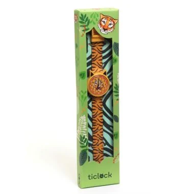 Packaging Montre Djeco - Ticlock - Enfant - Pédagogique - Tigre