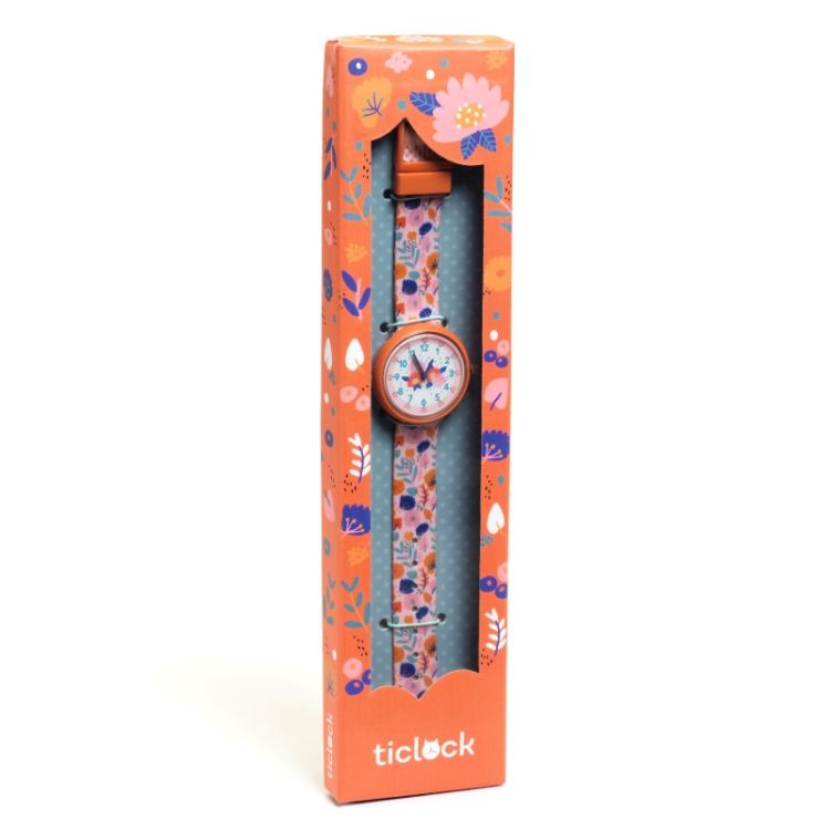 Packaging Montre Djeco - Ticlock - Enfant - Pédagogique - Fleurs