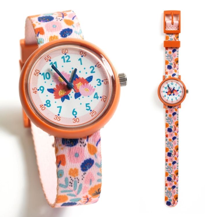 Entière Montre Djeco - Ticlock - Enfant - Pédagogique - Fleurs