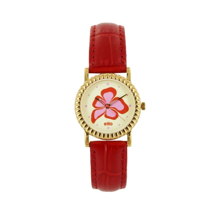 Montre eHo - Ecoresponsable - Montre Rouge Hibiscus