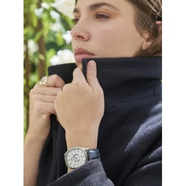 Portée Montre Kelton x Ines de la Fressange Paris - Grande Colorama - Navy