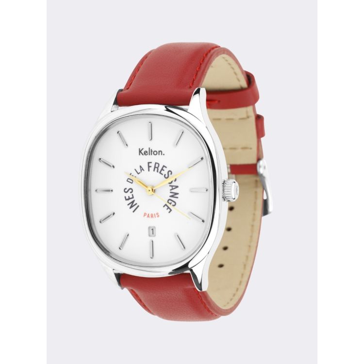 Profil Montre Kelton x Ines de la Fressange Paris - Grande Colorama - Rouge