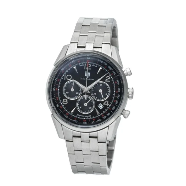 Montre LIP - Himalaya 40 mm - Chronographe - Acier Cadran Noir