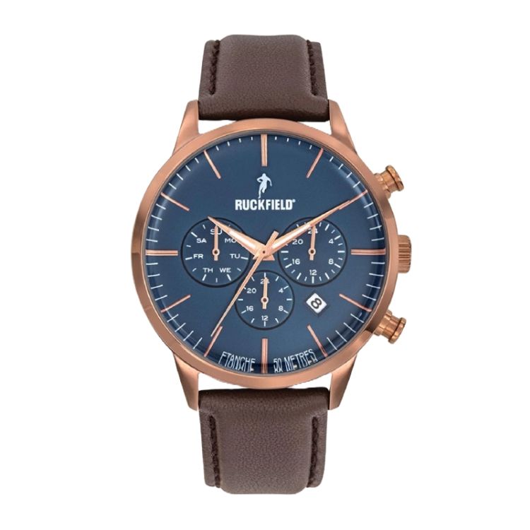 Montre Ruckfield - Rugby - Chronographe - Cadran Bleu