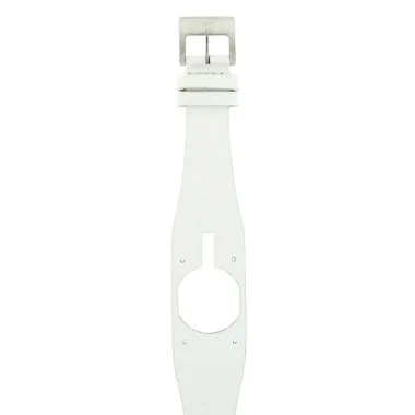 Bracelet de Montre LIP - Big Fridge - Cuir Blanc - 35 mm