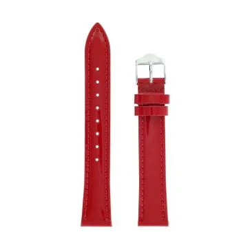 Bracelet de Montre LIP - Cuir Rouge Brillant - 18 mm