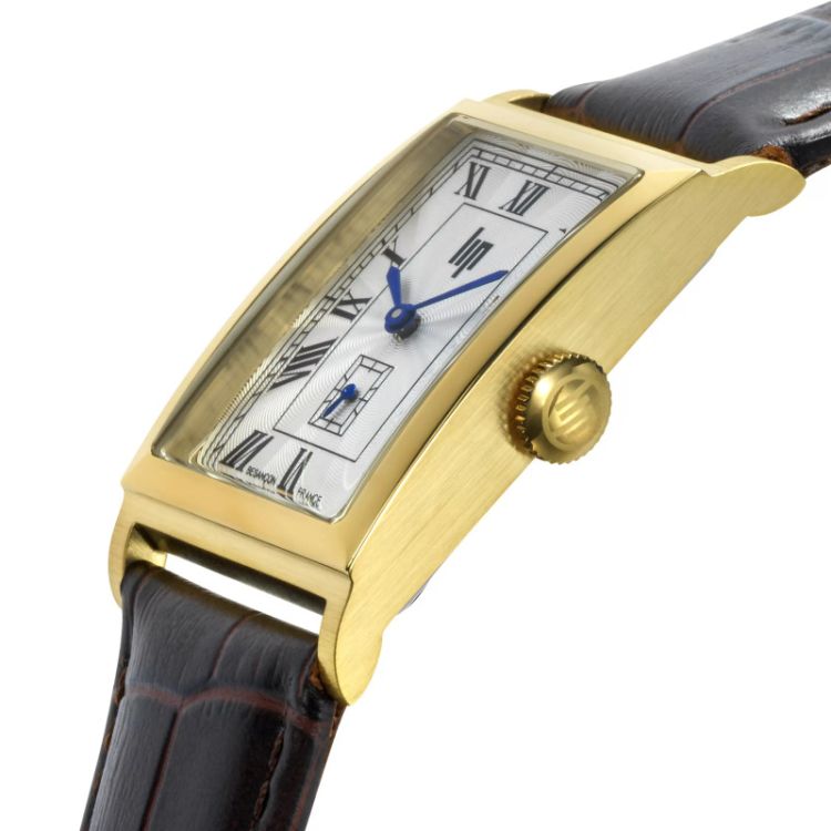 Profil Montre LIP - Churchill T24 - Cadran Soleillé - Cuir Marron