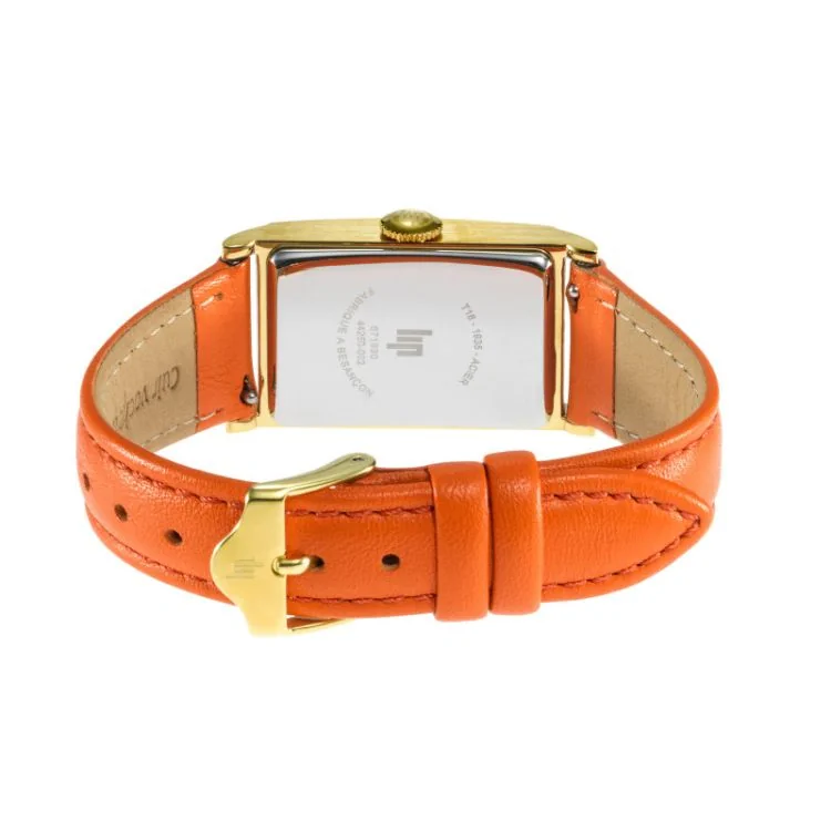 Dos Montre LIP - Churchill T18 - Cadran Soleillé - Cuir Orange