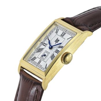 Profil Montre LIP - Churchill T18 - Cadran Soleillé - Cuir Marron