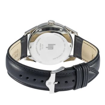 Dos Montre LIP - Himalaya 40 mm - Jours et Date - Cadran Noir - Cuir Noir