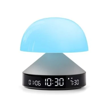 Bleu Réveil Lexon - Lampe Réveil Simulateur d'Aube - Mina Sunrise - Aluminium