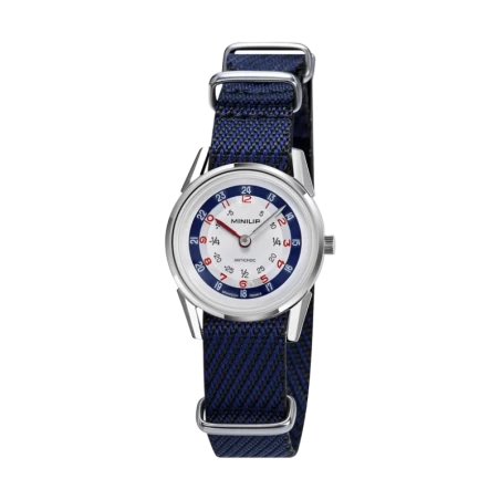 Montre LIP - Minilip - Nylon Noir et Bleu