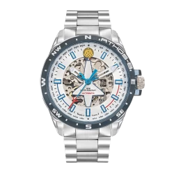 Montre Patrouille de France - Aviateur - Athos 8 - Automatique Squelette - Cadran Argent