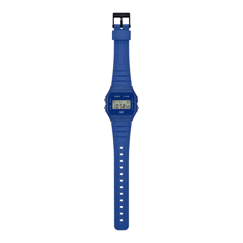 Entière Montre Casio - Timeless Collection - Bracelet en Résine Bio Bleu - Digitale