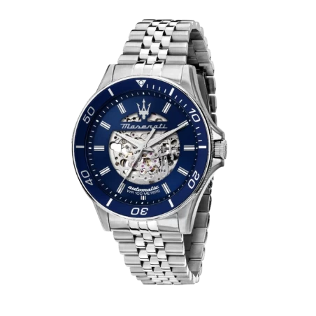 Montre Maserati - Sfida - Automatique - Squelette - Cadran Bleu - R8823140011