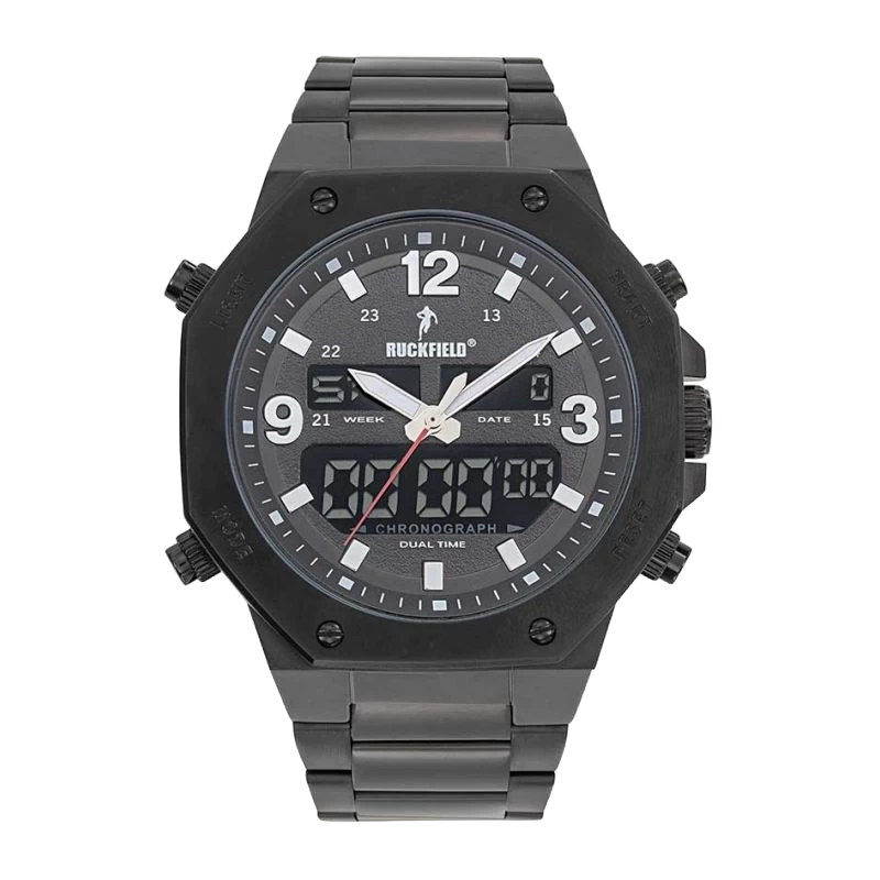 Montre Ruckfield - Dual Time - Noire