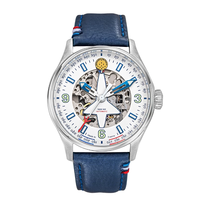 Montre Patrouille de France - Edition Spéciale 1981 - Automatique - Bracelet Cuir Bleu