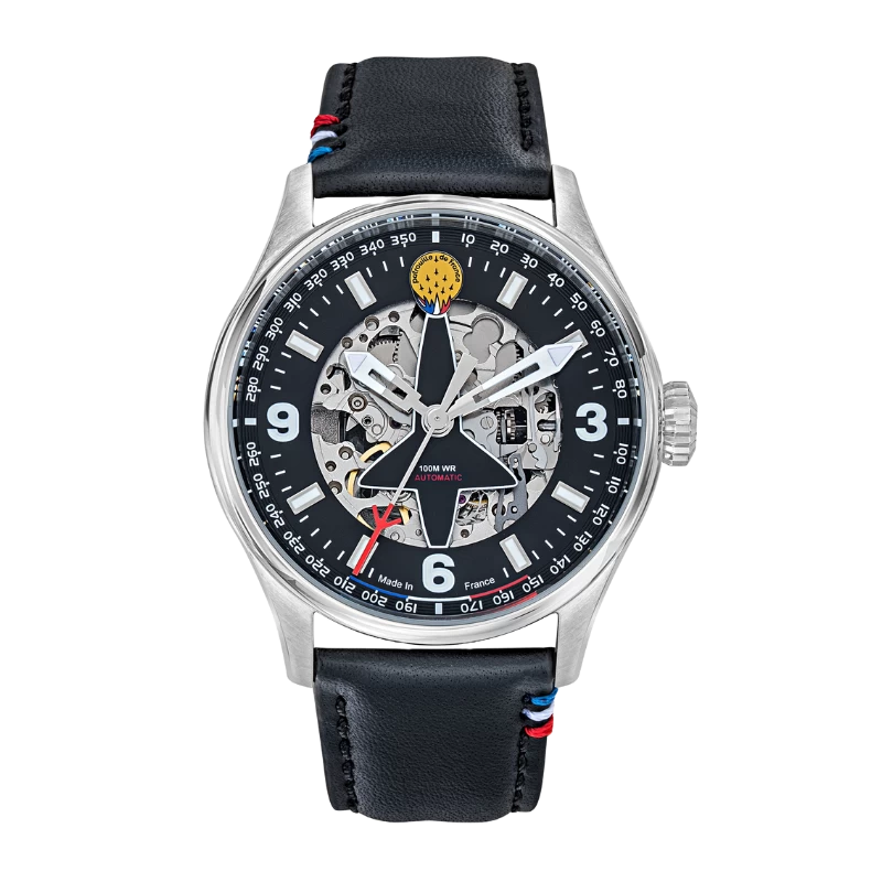 Montre Patrouille de France - Edition Spéciale 1981 - Automatique - Bracelet Cuir Noir