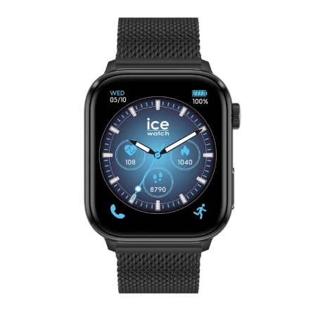 Montre Ice-Watch - Ice Smart 3.0 - Rectangulaire 1.78 - Connectée - Maille Milanaise Noire