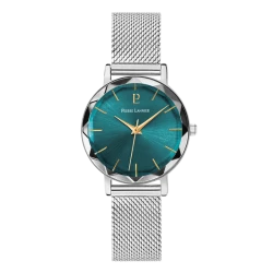 Montre Pierre Lannier - Multiples - Maille Milanaise Argenté et Verte 009M671
