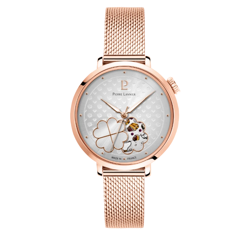 Montre Pierre Lannier - Esperance - Maille Milanaise Rose