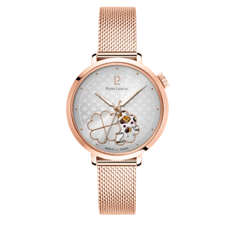 Montre Pierre Lannier - Esperance - Maille Milanaise Rose