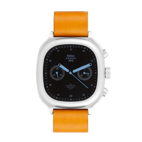 Montre Kelton X Chapal 1972 - Chronographe Skyblue - Cuir Tan