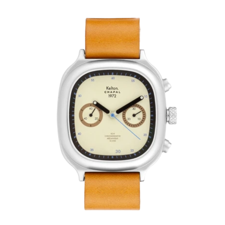 Montre Kelton X Chapal 1972 - Chronographe Skysand - Cuir Tan