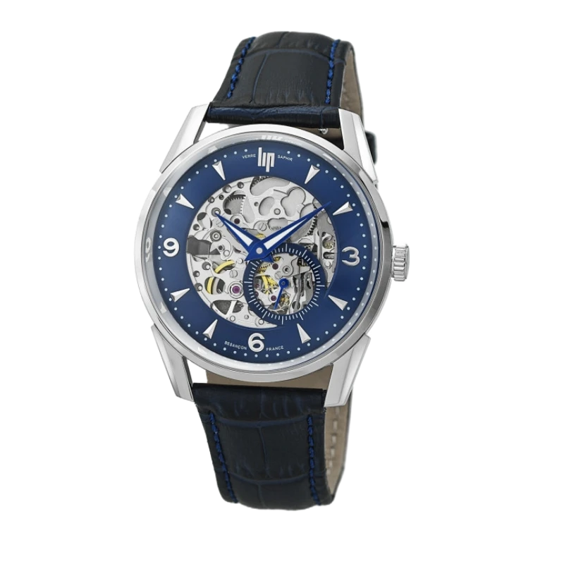 Montre LIP - Himalaya 40 mm - Automatique - Squelette - Cadran Bleu