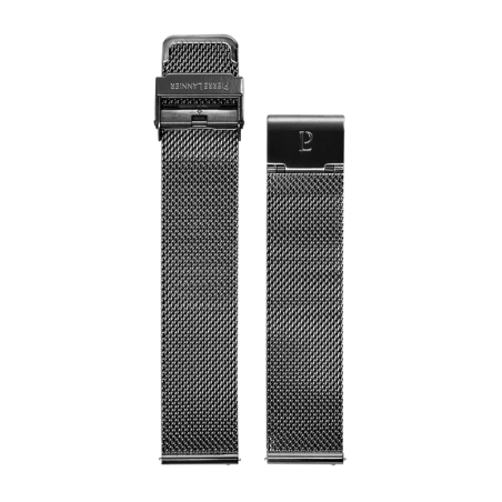 Bracelet de montre Pierre Lannier - Homme - Acier Milanais Noir - 16mm