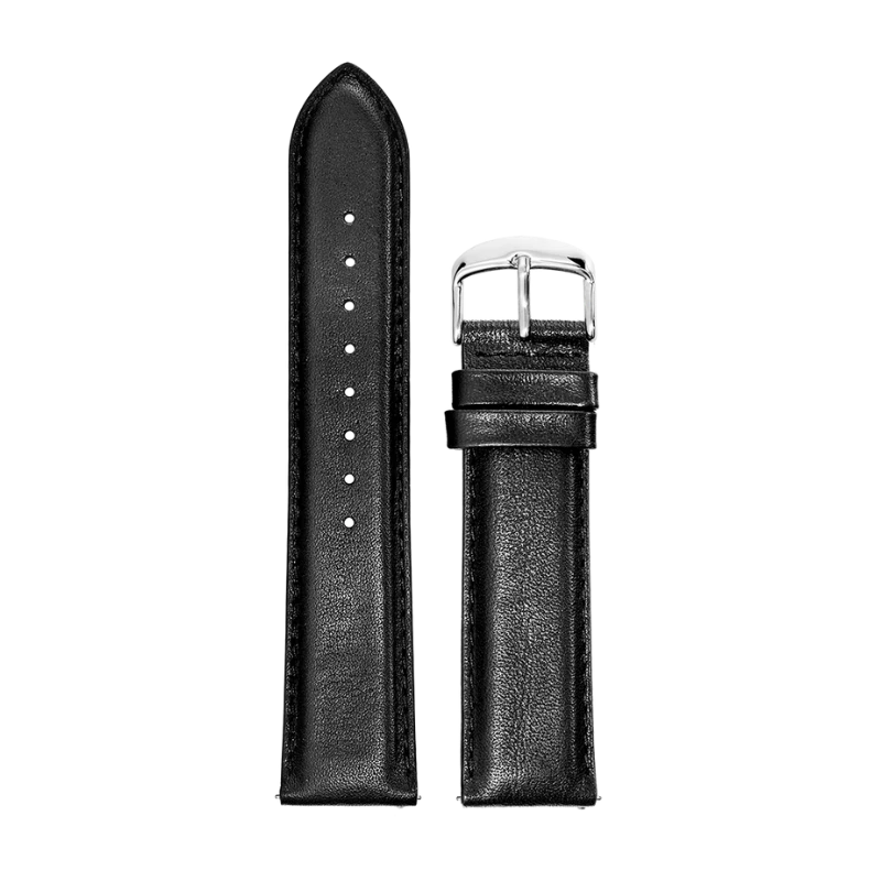 Bracelet de montre Pierre Lannier - Homme - Cuir Noir - 22mm