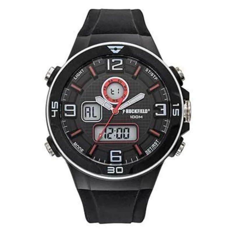 Montre Ruckfield Sport Anadigital Multifonction Silicone Noire