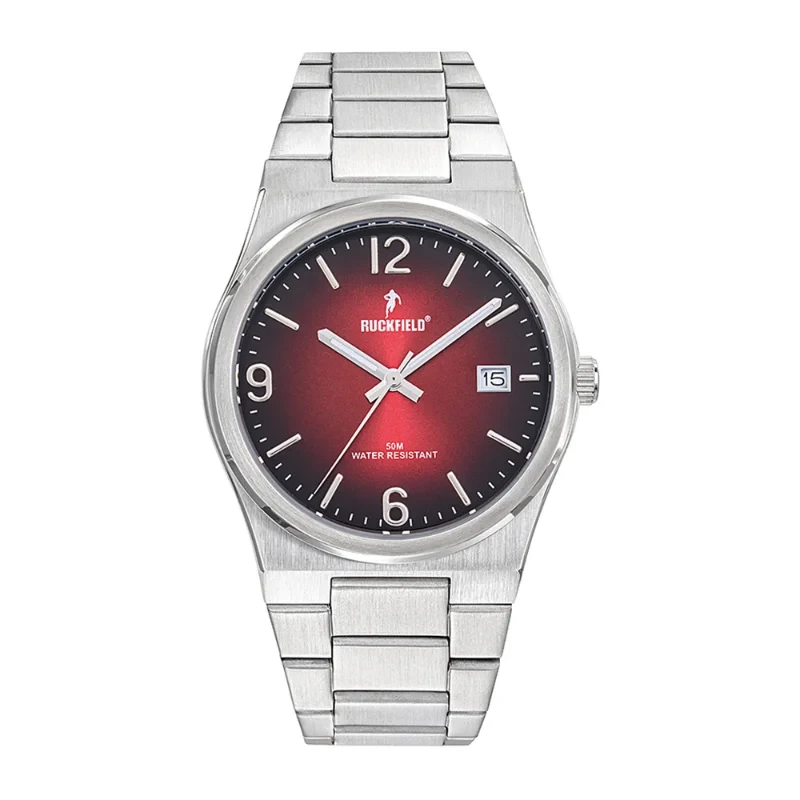 Montre Ruckfield - Argenté - Dateur - Argenté et Bordeaux - 685217