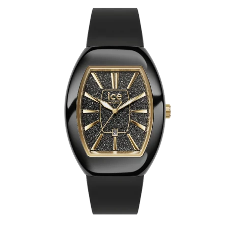 Montre ICE dome Black Glitter Gold – Chic & éclat scintillant
