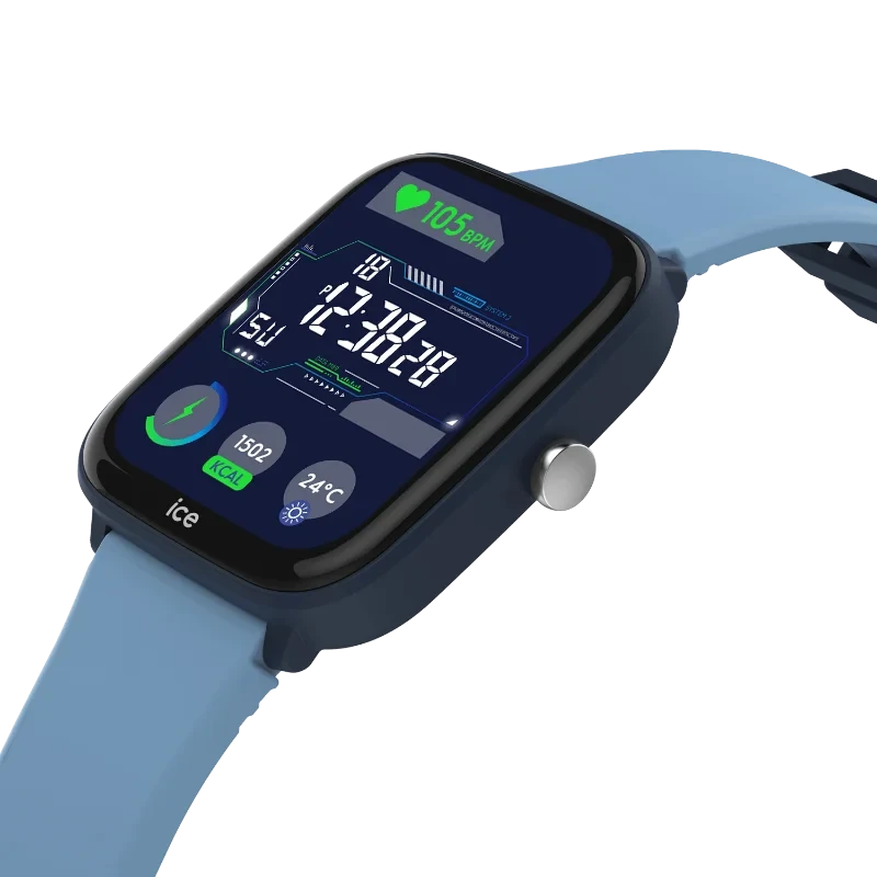 Montre connectée enfant ICE Smart Junior 3.0 Blue, AMOLED 1.75", IP68, 6-10 ans. Jeux, santé, notifications. Vite, sur Clubdelam