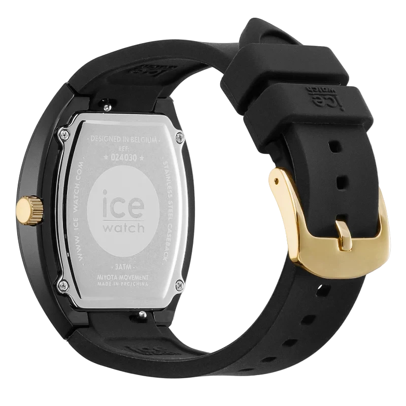Montre Élégante ICE Dome Black Glitter Gold Noir Doré