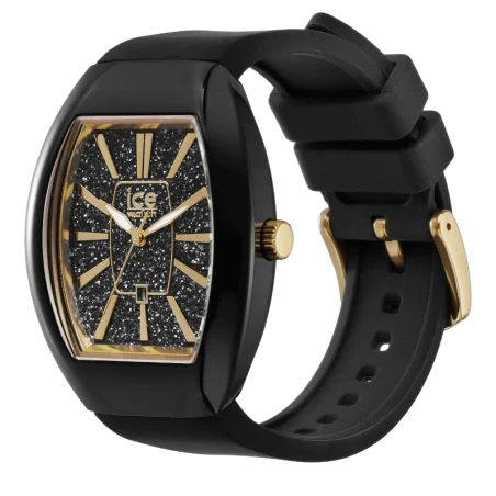 Montre Élégante ICE Dome Black Glitter Gold Noir Doré